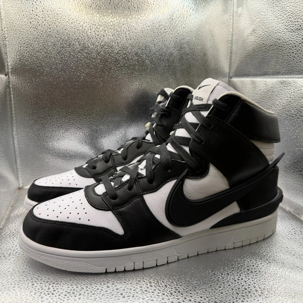 Size 10.5 AMBUSH x Nike Dunk High Black White Mens‎ Lace Up Sneakers CU7544-001